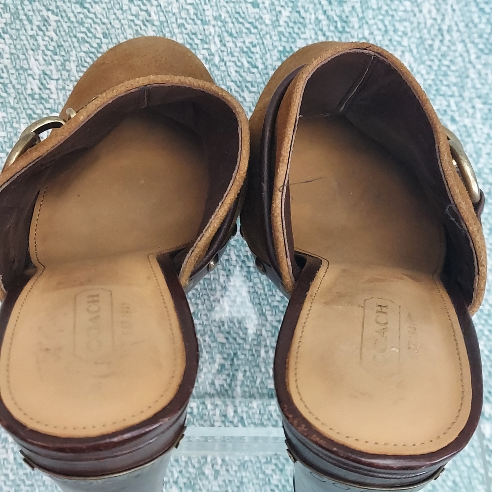 Coach Studded Suede Clogs, sz 8.5 - Picture 10 of 10